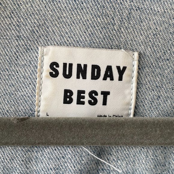 Aritzia Sunday Best Talisa Jean Jacket Size L - Picture 5 of 7